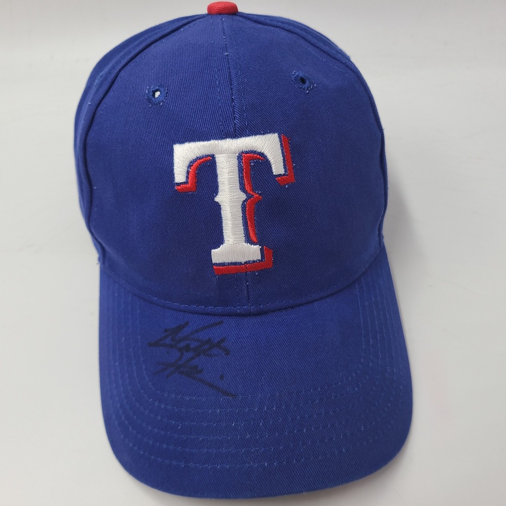 Texas Rangers Hat Adjustable Fan Favorite Blue Signed Autographed MLB Baseball